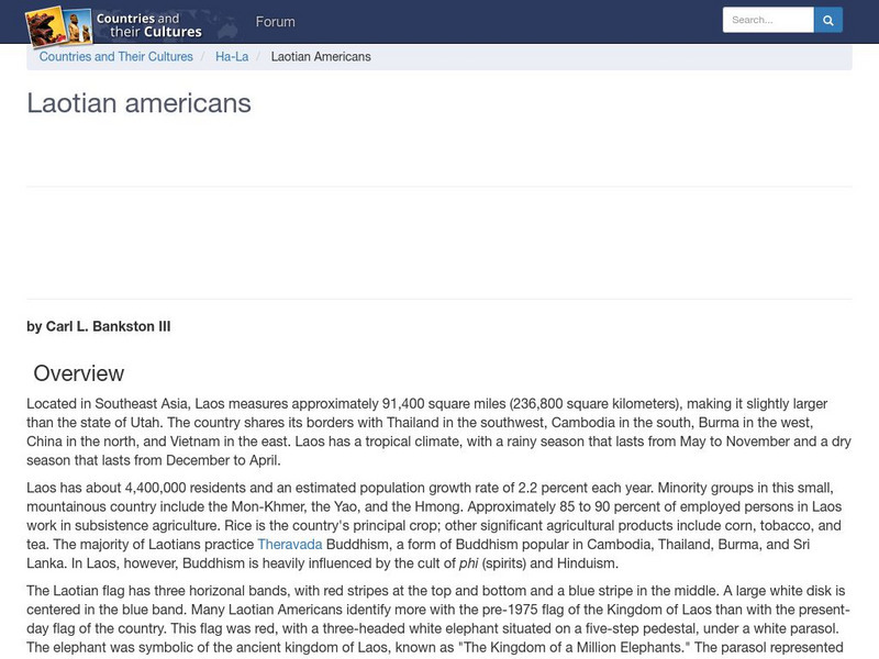 Countries and Their Cultures: Multicultural America: Laotian Americans Handout Countries and Their Cultures: Multicultural America: Laotian Americans Handout