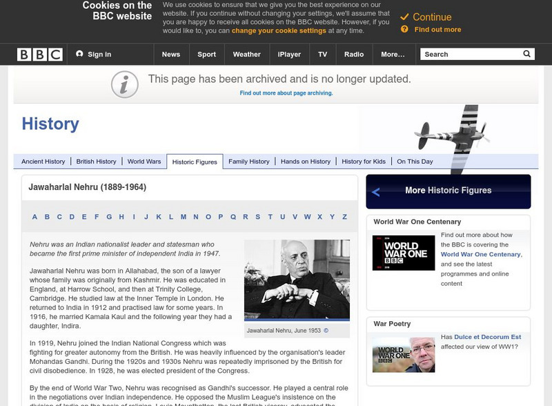 Bbc: Jawaharial Nehru Website Bbc: Jawaharial Nehru Website