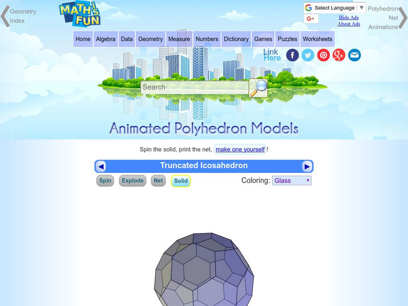 Math Is Fun: Animated Polyhedron Models Interactive Math Is Fun: Animated Polyhedron Models Interactive