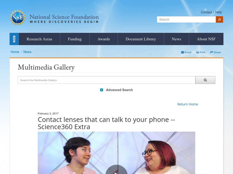 National Science Foundation: Contact Lenses That Can Talk to Your Phone Instructional Video National Science Foundation: Contact Lenses That Can Talk to Your Phone Instructional Video
