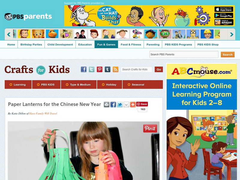 Pbs: Crafts for Kids: Paper Lanterns for the Chinese New Year Activity Pbs: Crafts for Kids: Paper Lanterns for the Chinese New Year Activity