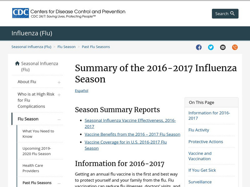 Centers for Disease Control: Frequently Asked Flu Questions 2016 2017 Influenza Season Handout Centers for Disease Control: Frequently Asked Flu Questions 2016 2017 Influenza Season Handout