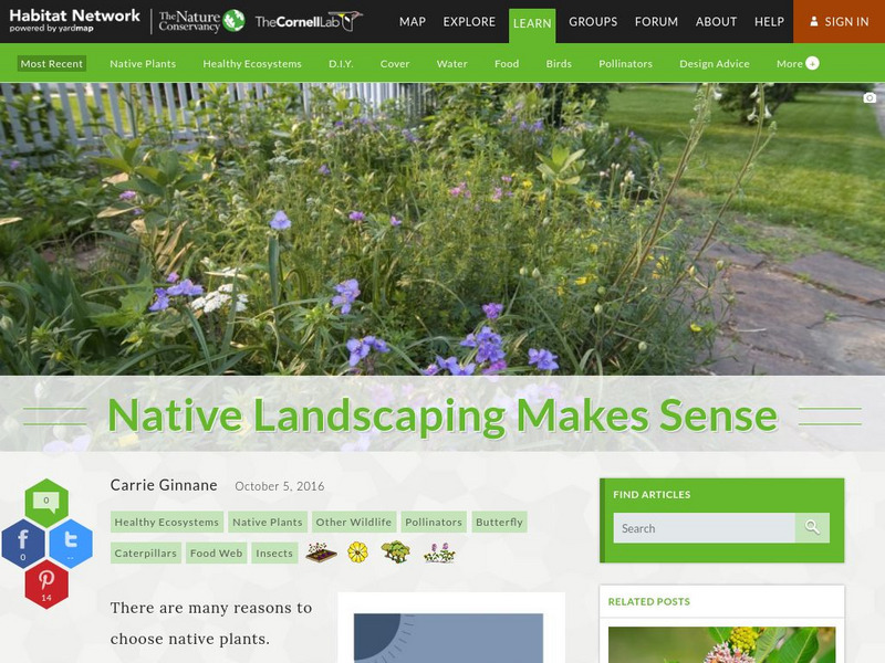 Habitat Network: Native Landscaping Makes Sense Article Habitat Network: Native Landscaping Makes Sense Article