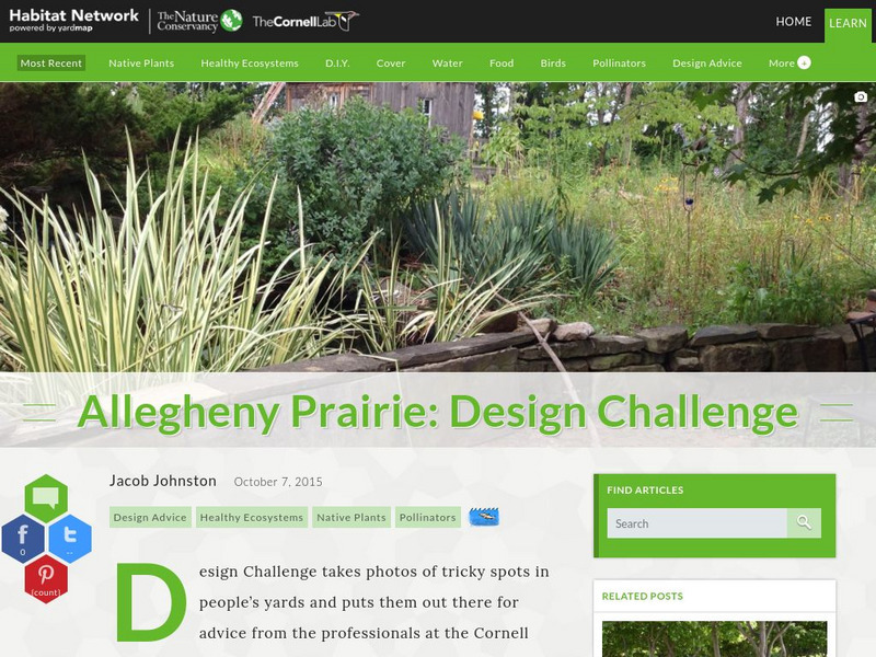 Habitat Network: Allegheny Prairie: Design Challenge Article Habitat Network: Allegheny Prairie: Design Challenge Article