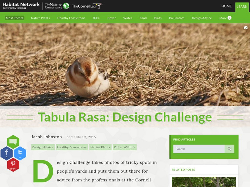 Habitat Network: Tabula Rasa: Design Challenge Article Habitat Network: Tabula Rasa: Design Challenge Article