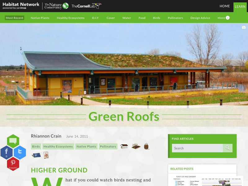 Habitat Network: Green Roofs Article Habitat Network: Green Roofs Article