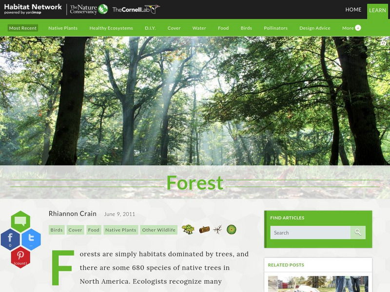 Habitat Network: Forest Article Habitat Network: Forest Article
