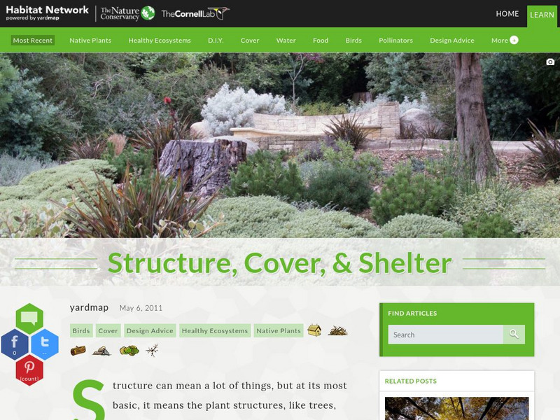Habitat Network: Structure, Cover, & Shelter Article Habitat Network: Structure, Cover, & Shelter Article