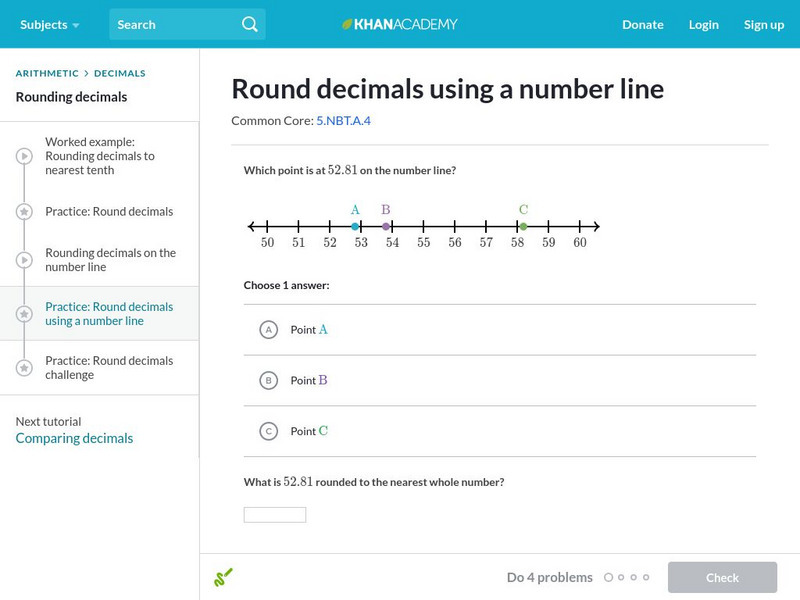 Khan Academy: Round Decimals Using a Number Line Unit Plan Khan Academy: Round Decimals Using a Number Line Unit Plan