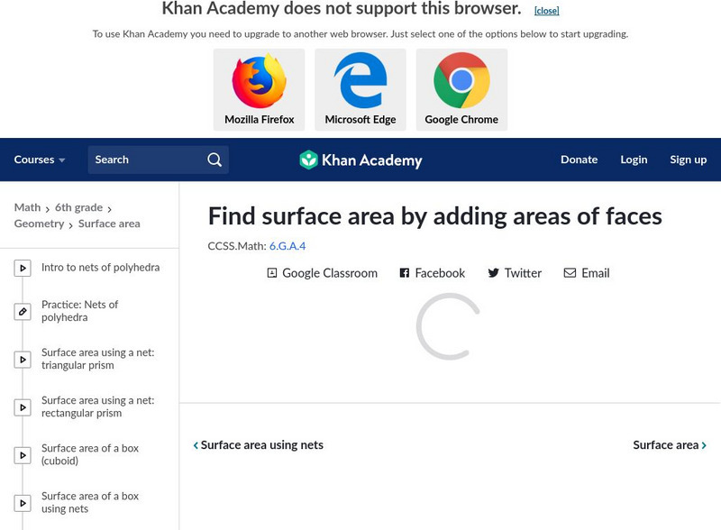 Khan Academy: Find Surface Area by Adding Areas of Faces Unit Plan Khan Academy: Find Surface Area by Adding Areas of Faces Unit Plan