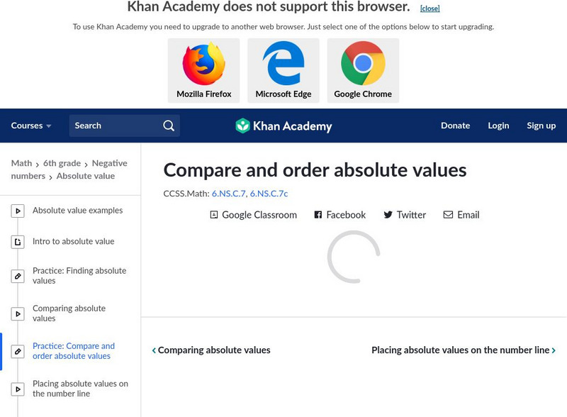 Khan Academy: Compare and Order Absolute Values Unit Plan Khan Academy: Compare and Order Absolute Values Unit Plan