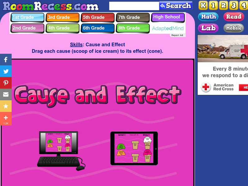 Room Recess: Cause and Effect Ice Cream Match Interactive Room Recess: Cause and Effect Ice Cream Match Interactive
