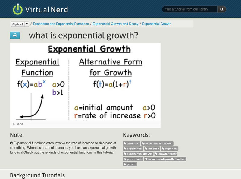 Virtual Nerd: What Is Exponential Growth? Instructional Video