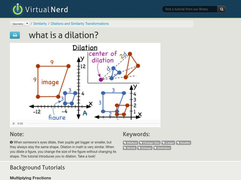 Virtual Nerd: What Is a Dilation? Instructional Video