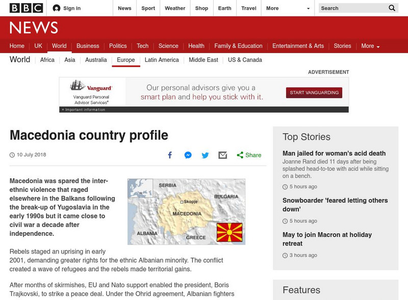 Bbc: News: Country Profile: Macedonia Handout Bbc: News: Country Profile: Macedonia Handout
