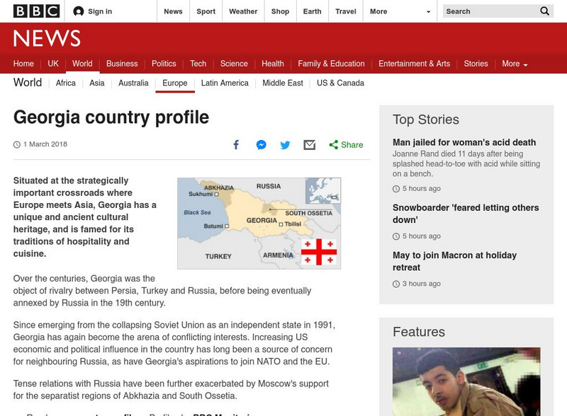 Bbc: Country Profile: Georgia Handout