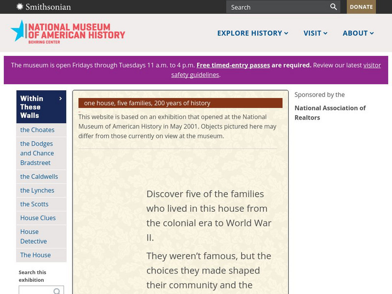 National Museum of American History: Within These Walls Interactive National Museum of American History: Within These Walls Interactive