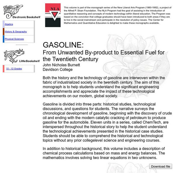 Dartmouth College: Mqed: Gasoline Handout Dartmouth College: Mqed: Gasoline Handout