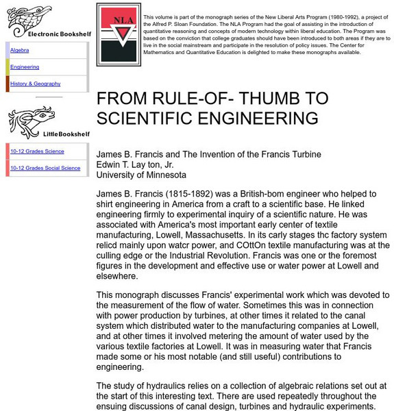 Dartmouth College: Mqed: From Rule of Thumb to Scientific Engineering Handout Dartmouth College: Mqed: From Rule of Thumb to Scientific Engineering Handout