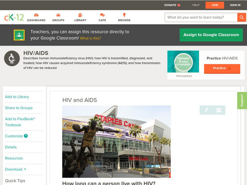 Ck 12: Biology: Hiv and Aids Unit Plan Ck 12: Biology: Hiv and Aids Unit Plan