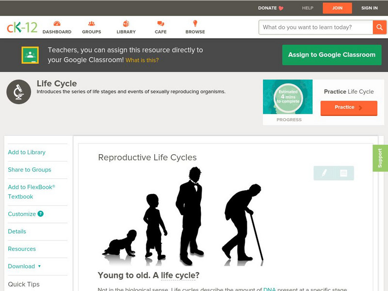 Ck 12: Biology: Reproductive Life Cycles Unit Plan Ck 12: Biology: Reproductive Life Cycles Unit Plan