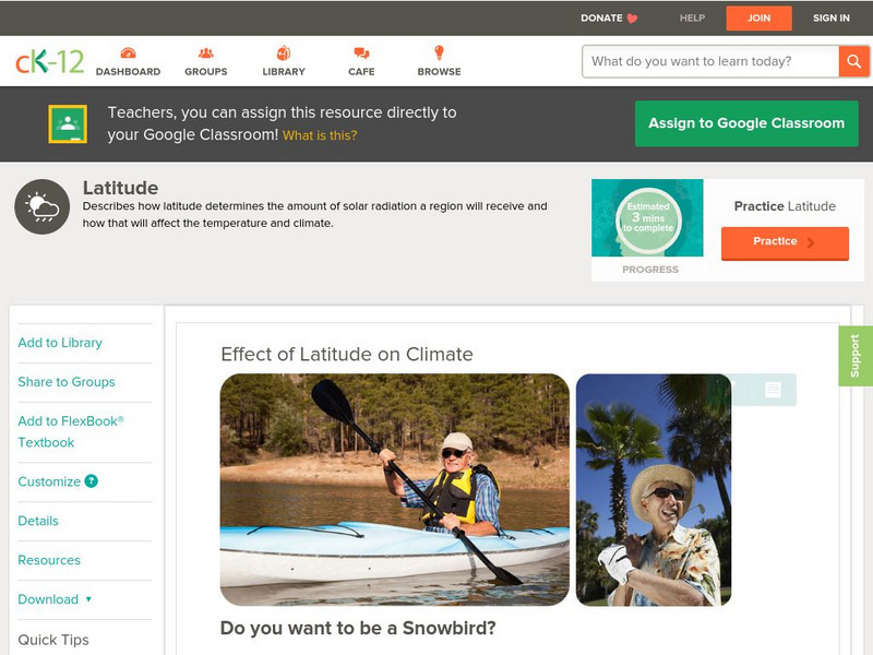 Ck 12: Earth Science: Effect of Latitude on Climate Unit Plan Ck 12: Earth Science: Effect of Latitude on Climate Unit Plan
