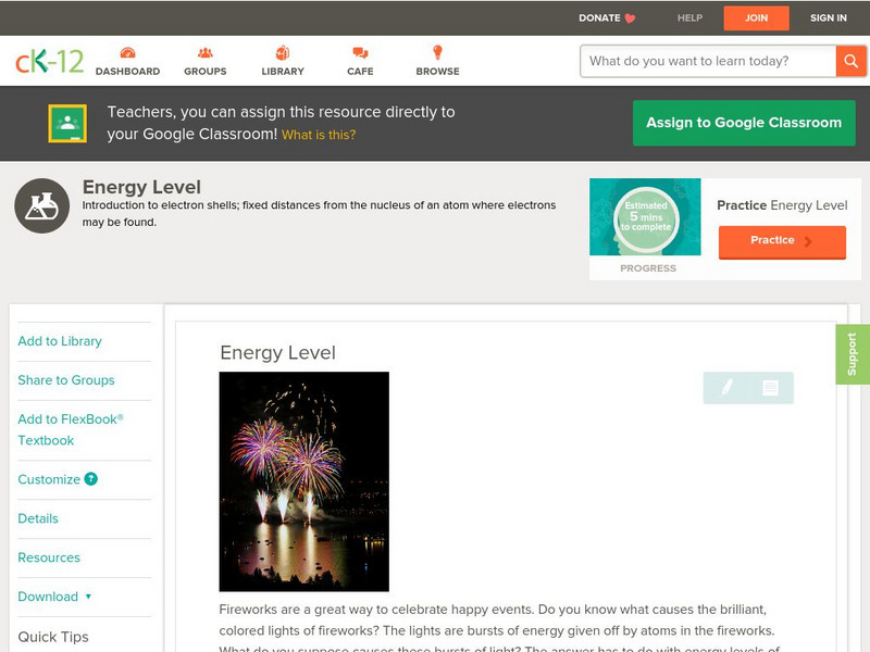 Ck 12: Physical Science: Energy Level Unit Plan Ck 12: Physical Science: Energy Level Unit Plan