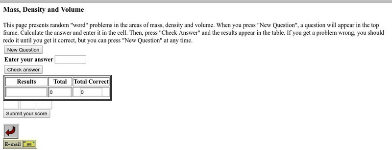 Csudh Project for Chemistry: Mass, Density, and Volume Interactive