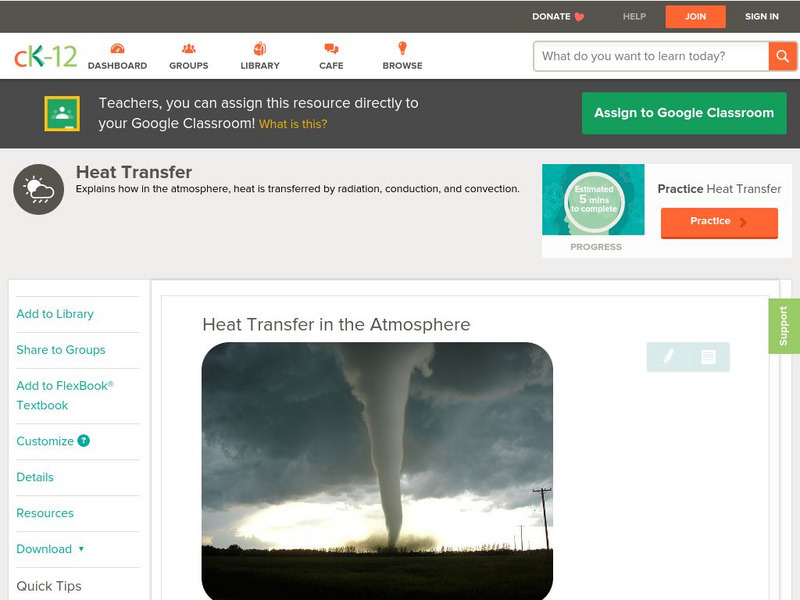 Ck 12: Earth Science: Heat Transfer in the Atmosphere Unit Plan Ck 12: Earth Science: Heat Transfer in the Atmosphere Unit Plan