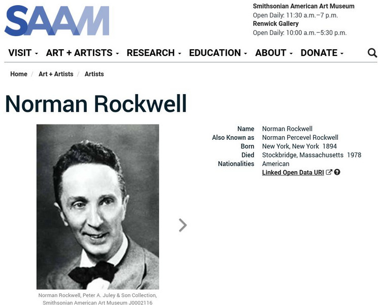 Smithsonian American Art Museum: Norman Rockwell Handout Smithsonian American Art Museum: Norman Rockwell Handout