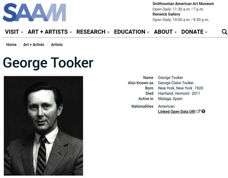 Smithsonian American Art Museum: George Tooker Handout