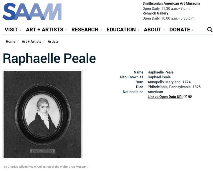Smithsonian American Art Museum: Raphaelle Peale Handout Smithsonian American Art Museum: Raphaelle Peale Handout