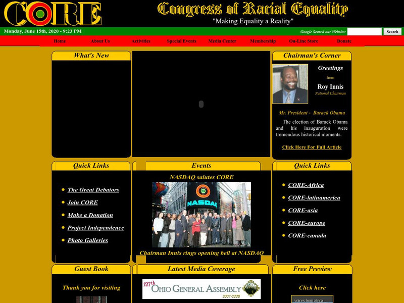 Core: Sit Ins Website Core: Sit Ins Website