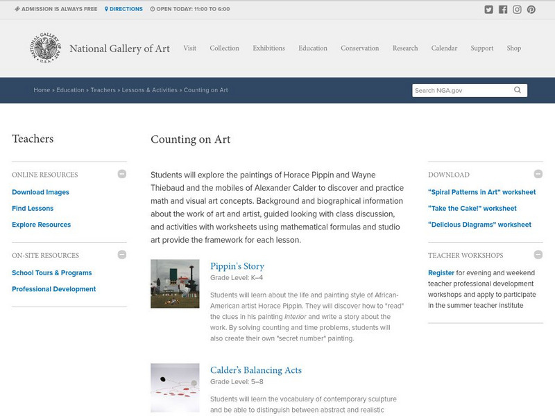National Gallery of Art: Counting on Art Lesson Plan National Gallery of Art: Counting on Art Lesson Plan