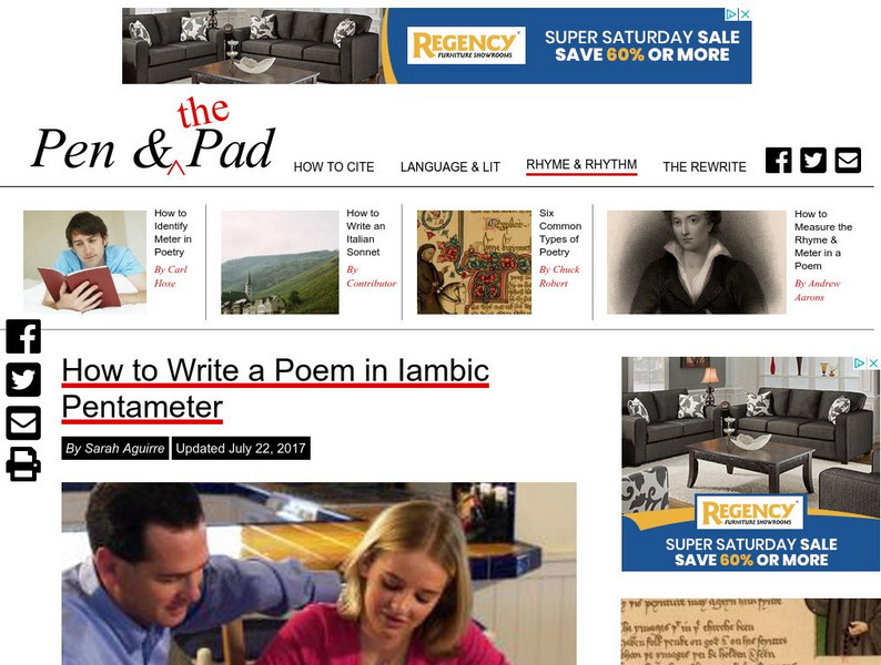 E How: How to Write a Poem in Iambic Pentameter Instructional Video