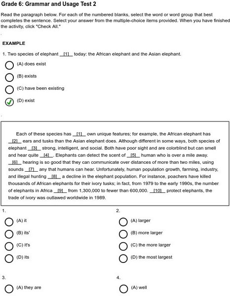 Holt, Rinehart and Winston: Grade 6: Grammar and Usage Test 2 Unknown Type Holt, Rinehart and Winston: Grade 6: Grammar and Usage Test 2 Unknown Type