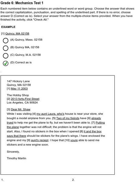 Holt, Rinehart and Winston: Grade 6: Mechanics Test 1 Unknown Type Holt, Rinehart and Winston: Grade 6: Mechanics Test 1 Unknown Type