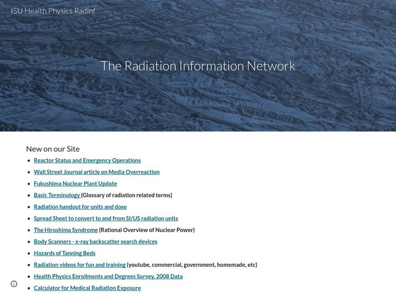 Radioactivity in Nature Website Radioactivity in Nature Website