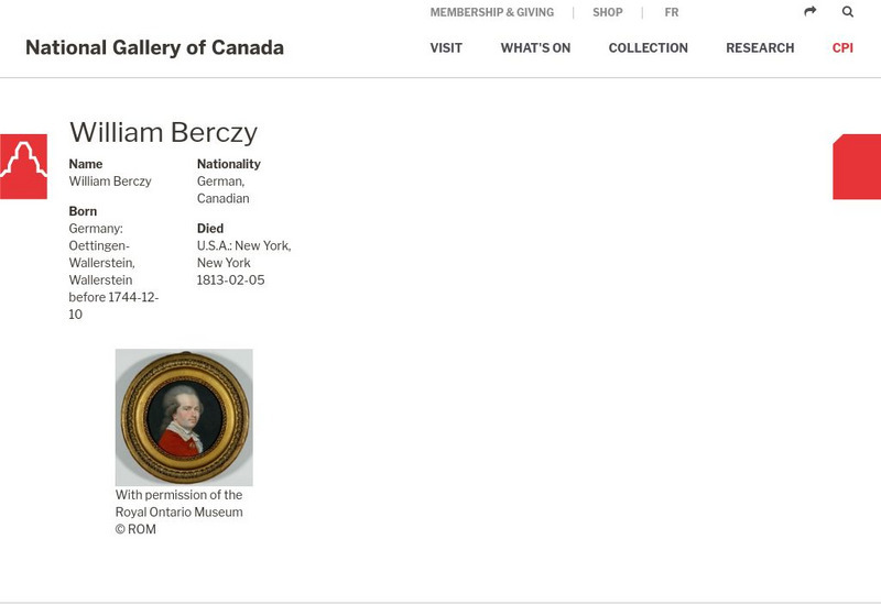 National Gallery of Canada: William Berczy Graphic National Gallery of Canada: William Berczy Graphic