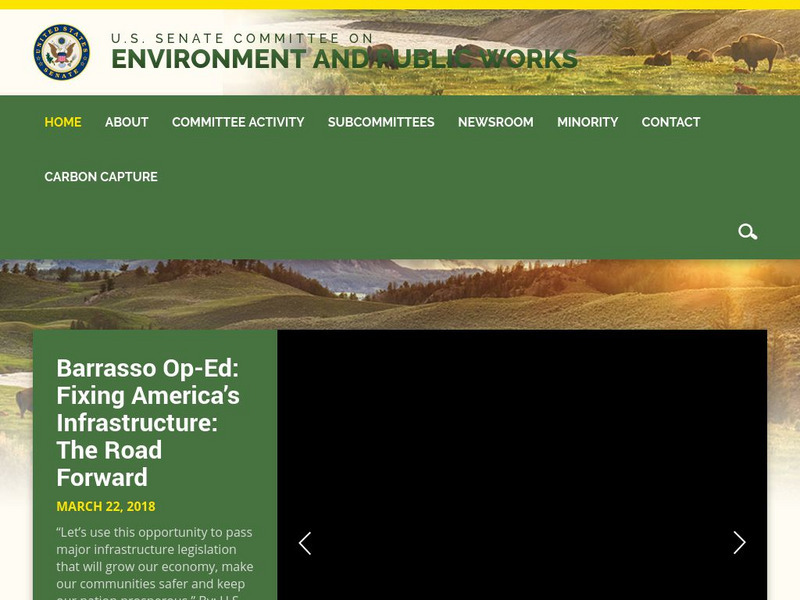 Us Senate Committee: Environment and Public Works Website Us Senate Committee: Environment and Public Works Website