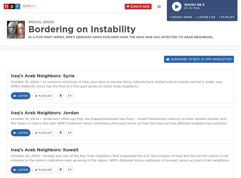 Npr: Bordering on Instability Audio Npr: Bordering on Instability Audio