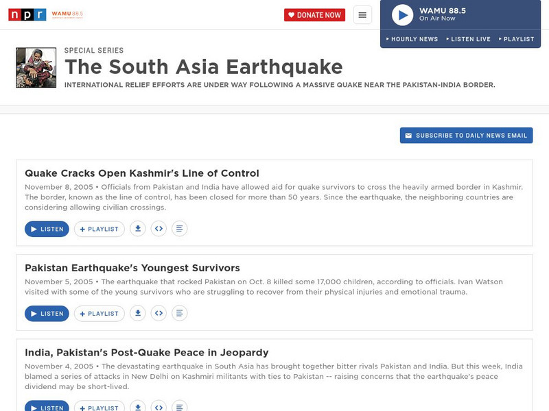 Npr: The South Asia Earthquake Audio Npr: The South Asia Earthquake Audio