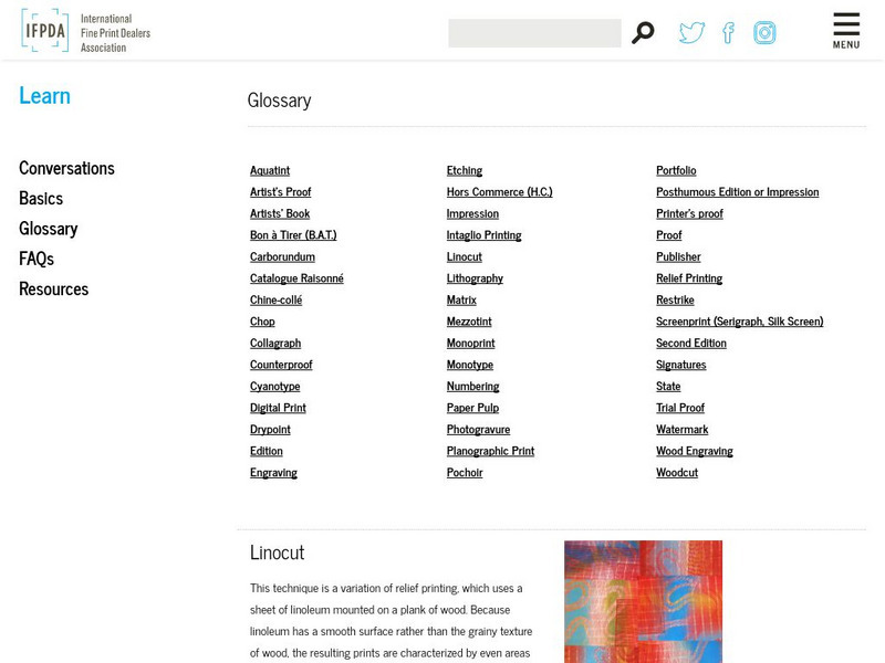 International Fine Print Dealers Association: Linocut, Defined and Illustrated Handout