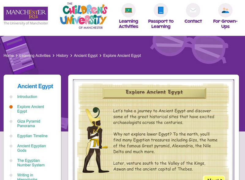 Children's University of Manchester: Explore Ancient Egypt Interactive Children's University of Manchester: Explore Ancient Egypt Interactive