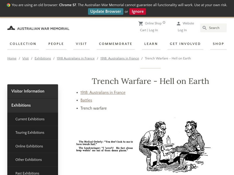 Australian War Memorial: Trench Warfare: Hell on Earth Handout Australian War Memorial: Trench Warfare: Hell on Earth Handout