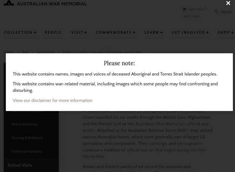 Australian War Memorial: Framing Conflict: Iraq and Afghanistan Website Australian War Memorial: Framing Conflict: Iraq and Afghanistan Website
