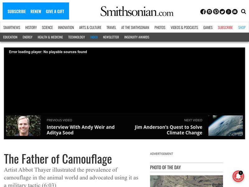 Smithsonian Magazine: The Father of Camouflage Instructional Video