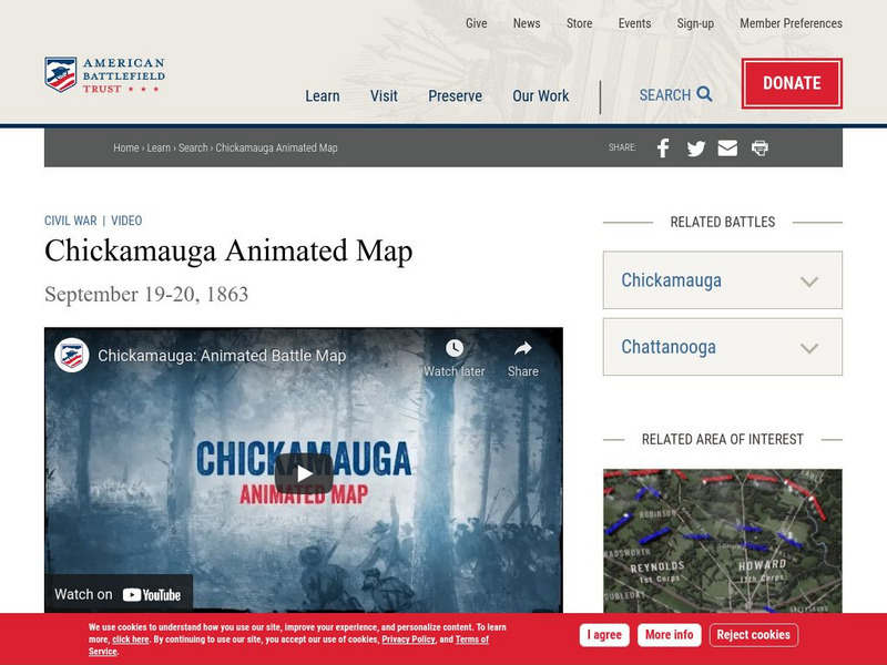 American Battlefield Trust: Civil War: Maps of Chickamauga, Georgia (1863) Graphic