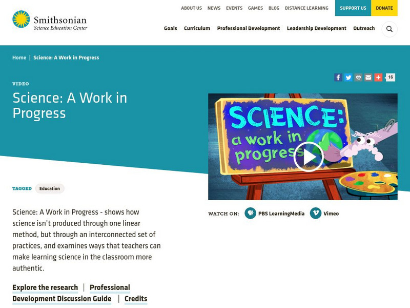 Smithsonian Science Education Center: Science: A Work in Progress Primary