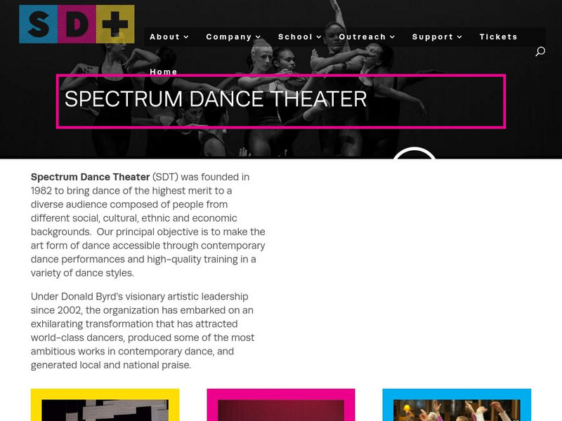 Spectrum Dance Theater Website